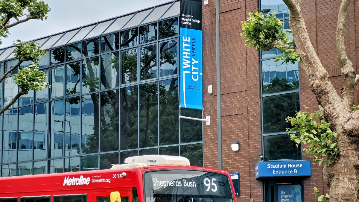 Exterior view of Stadium House at Imperial College London’s White City Campus